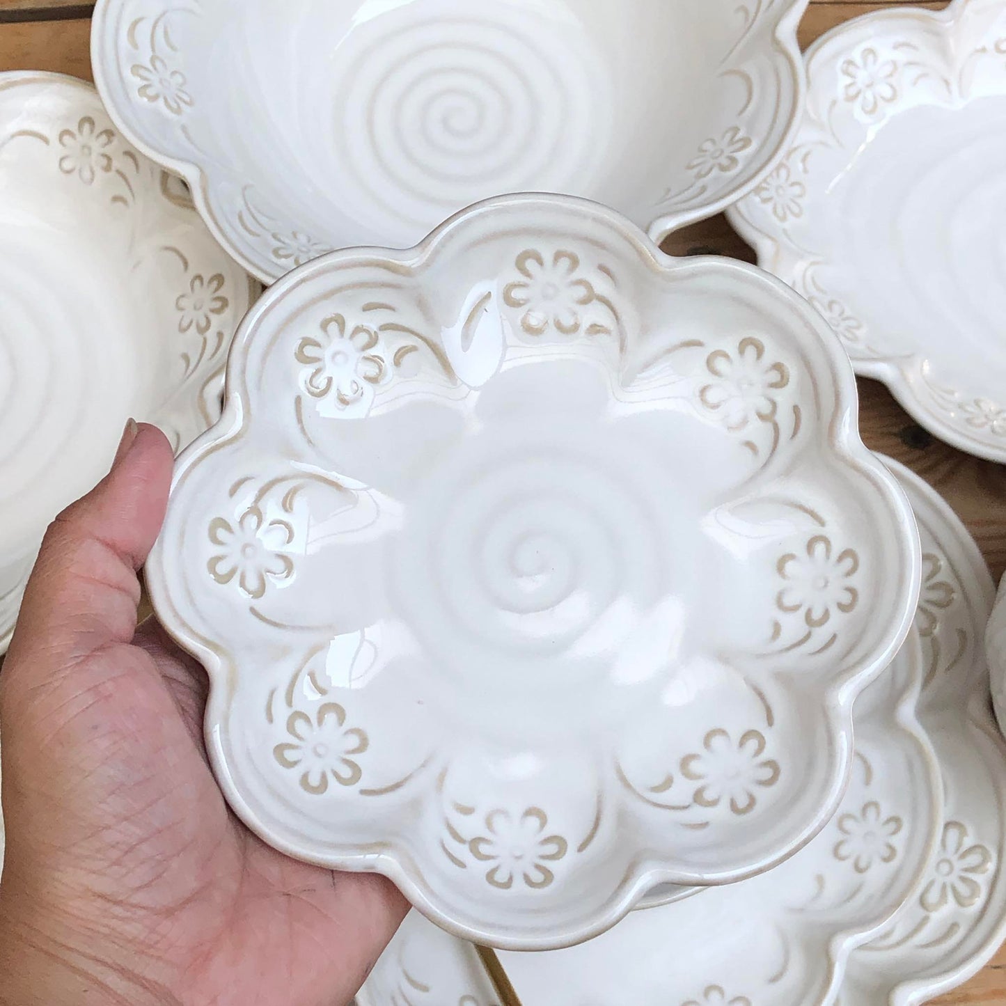 Batangas White Ceramic Dinneware Plate