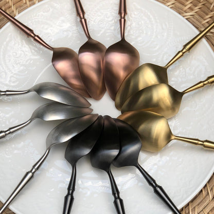 Claudette 4 pcs Matte Polish Cutlery Set ( Spoon, Fork, Knife & Teaspoon )
