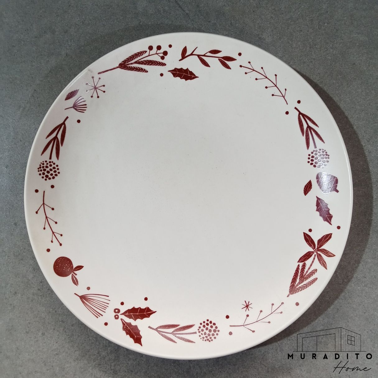MURADITOHOME Oeste Holiday Christmas Plate