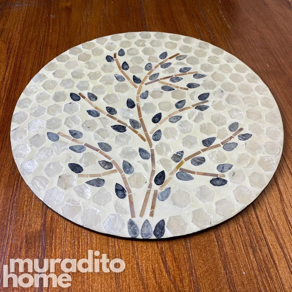 MURADITOHOME  Sampaguita Mother of Pearl  Placemat 13"