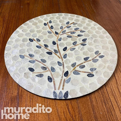 MURADITOHOME  Sampaguita Mother of Pearl  Placemat 13"
