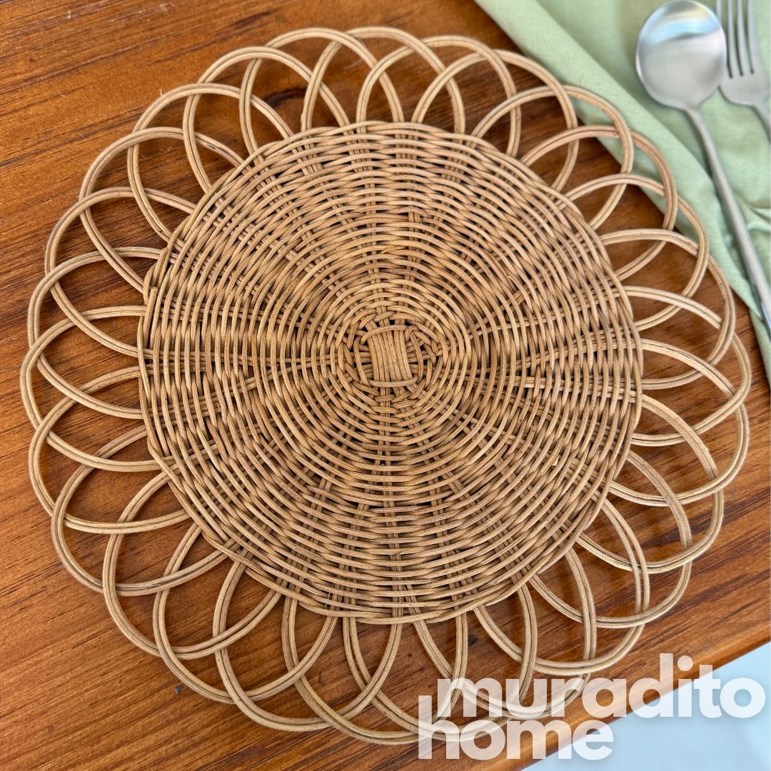 MURADITOHOME Local Rattan Placemats 13 inches Native
