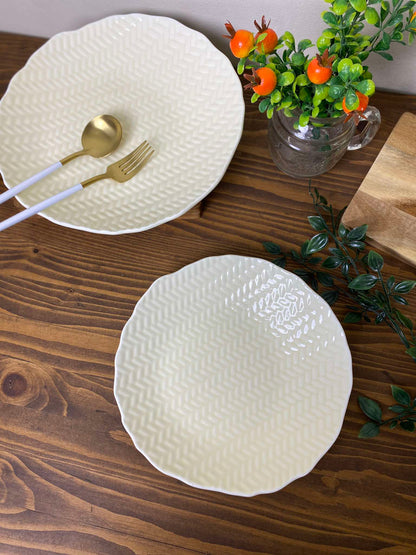 MURADITOHOME Julieta Serving Dish 11.5x2 inch and 9.5x2 inch