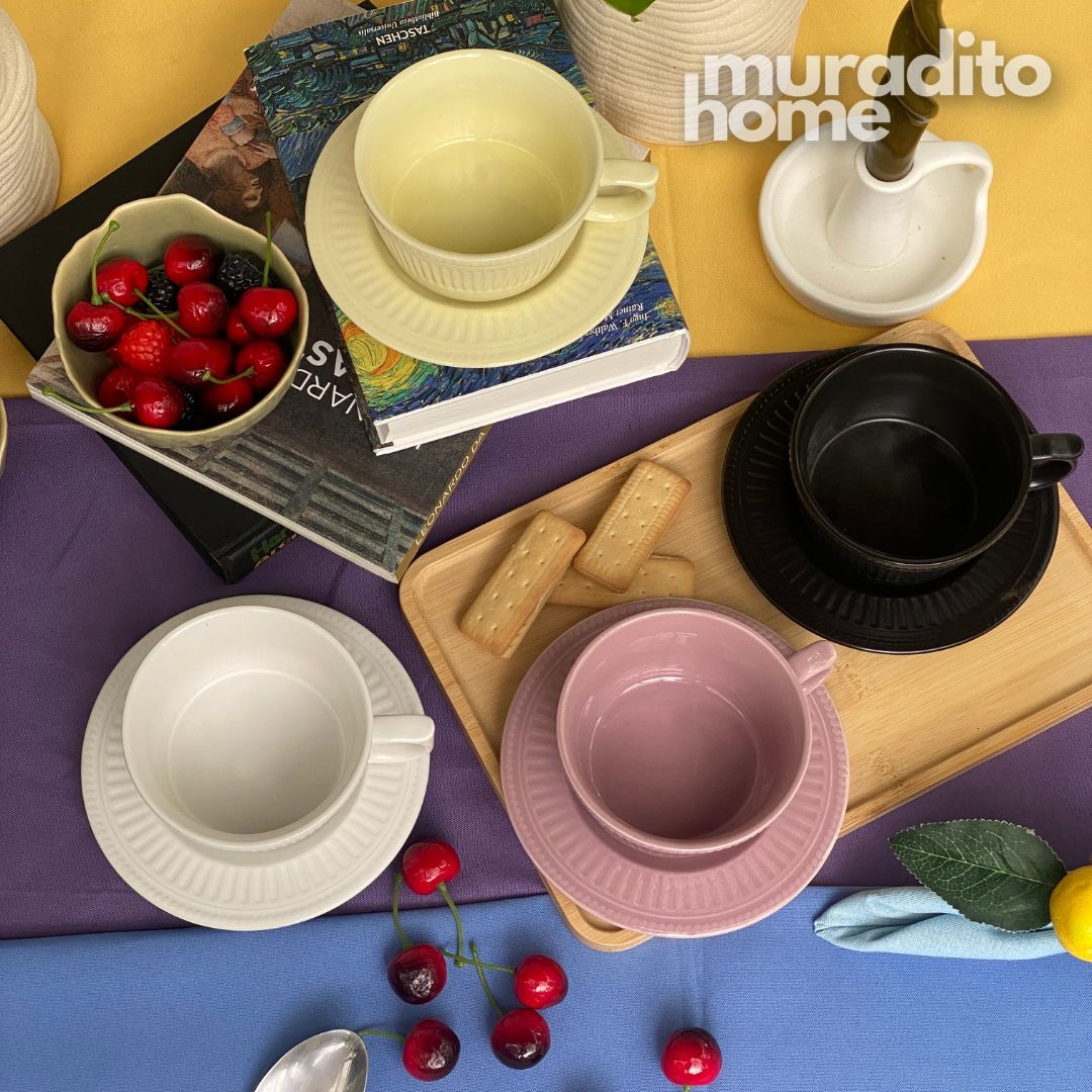 MURADITOHOME Varnel and Modin Ceramic Cup and Saucer 270 ml