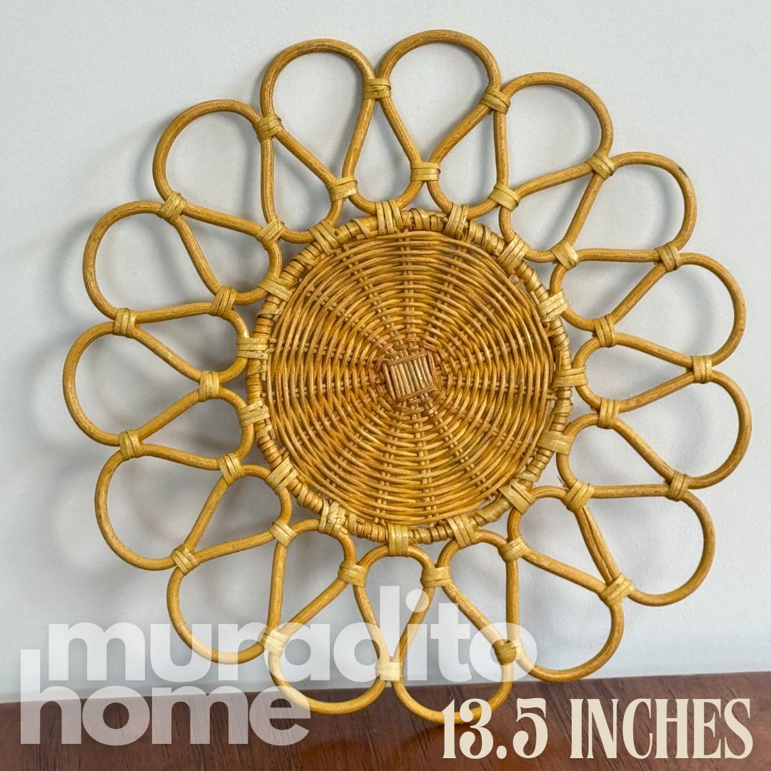 MURADITOHOME Local Rattan Placemats 13.5 inches Native