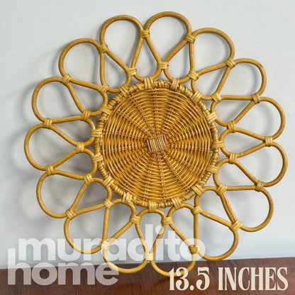 MURADITOHOME Local Rattan Placemats 13.5 inches Native