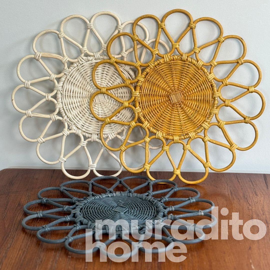 MURADITOHOME Local Rattan Placemats 13.5 inches Native