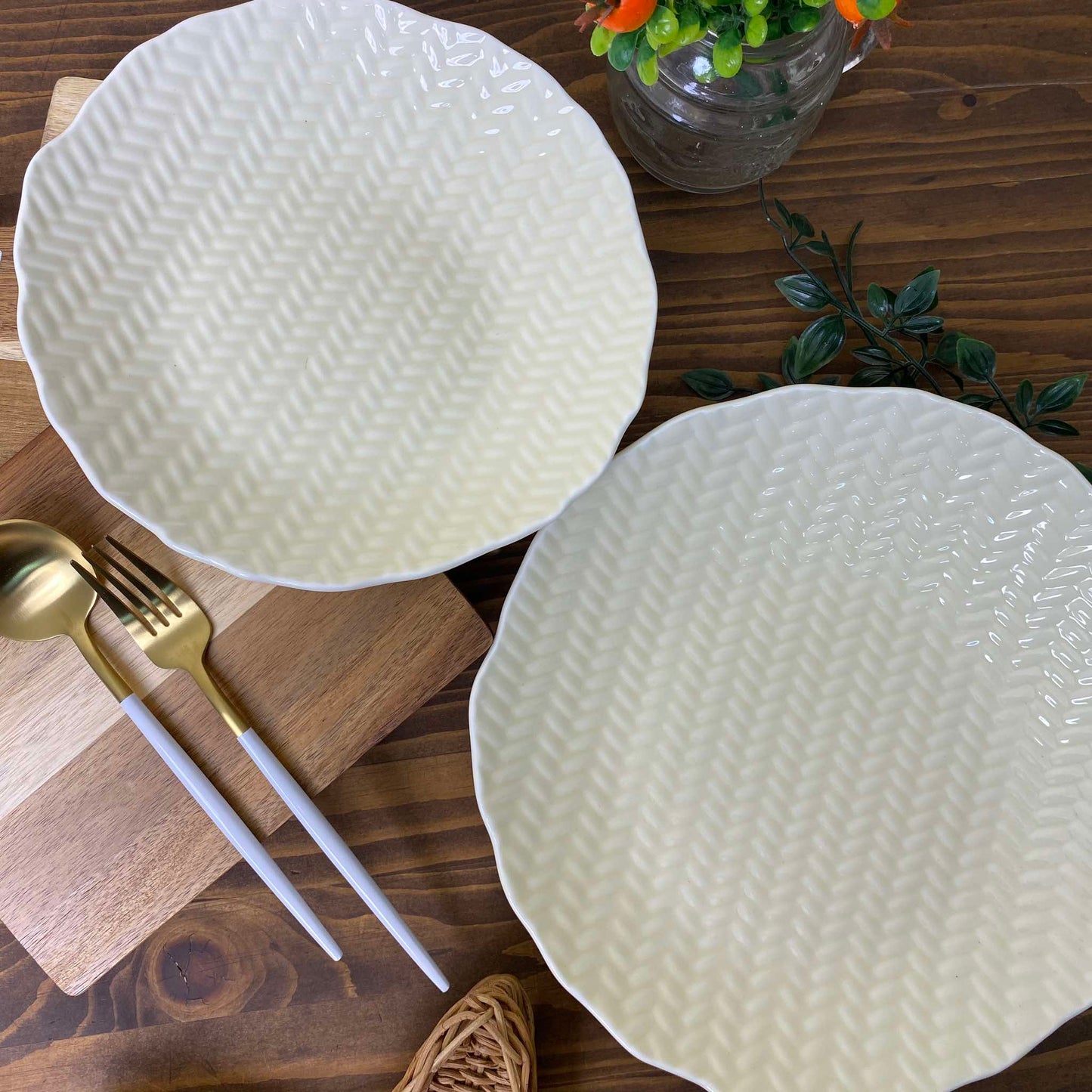 MURADITOHOME Julieta Serving Dish 11.5x2 inch and 9.5x2 inch