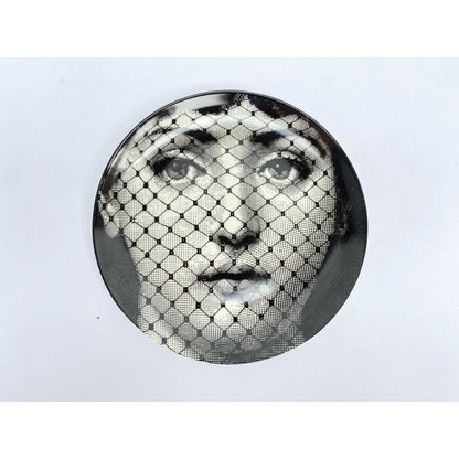 Fornasetti plates porcelain Plate salad plate 8" and 10" Black and white w/hook Batch 1