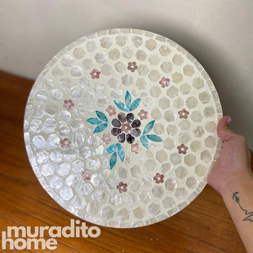 MURADITOHOME Ramil Mother of Pearl Placemat 13"