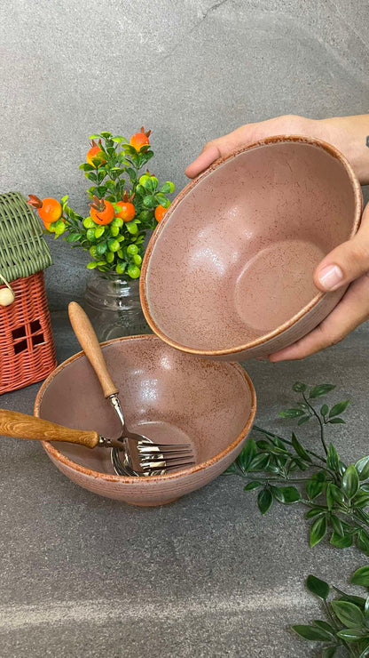 MURADITOHOME Brown 203 bowl 7x3 inch