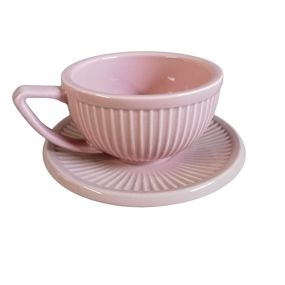 MURADITOHOME Firao and Velura Ceramic Cup and Saucer 290 ml