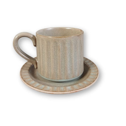 MURADITOHOME Kivra Stoneware Cup and Saucer Collection