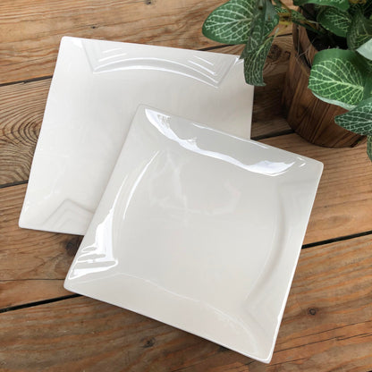 Embossed Porcelain Square Plate