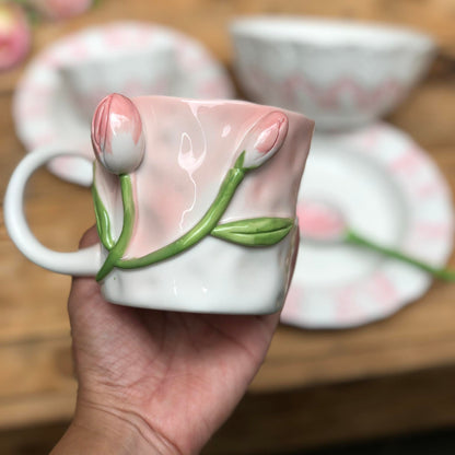 Maria Pink Ceramic Dinnerware Plate Collection
