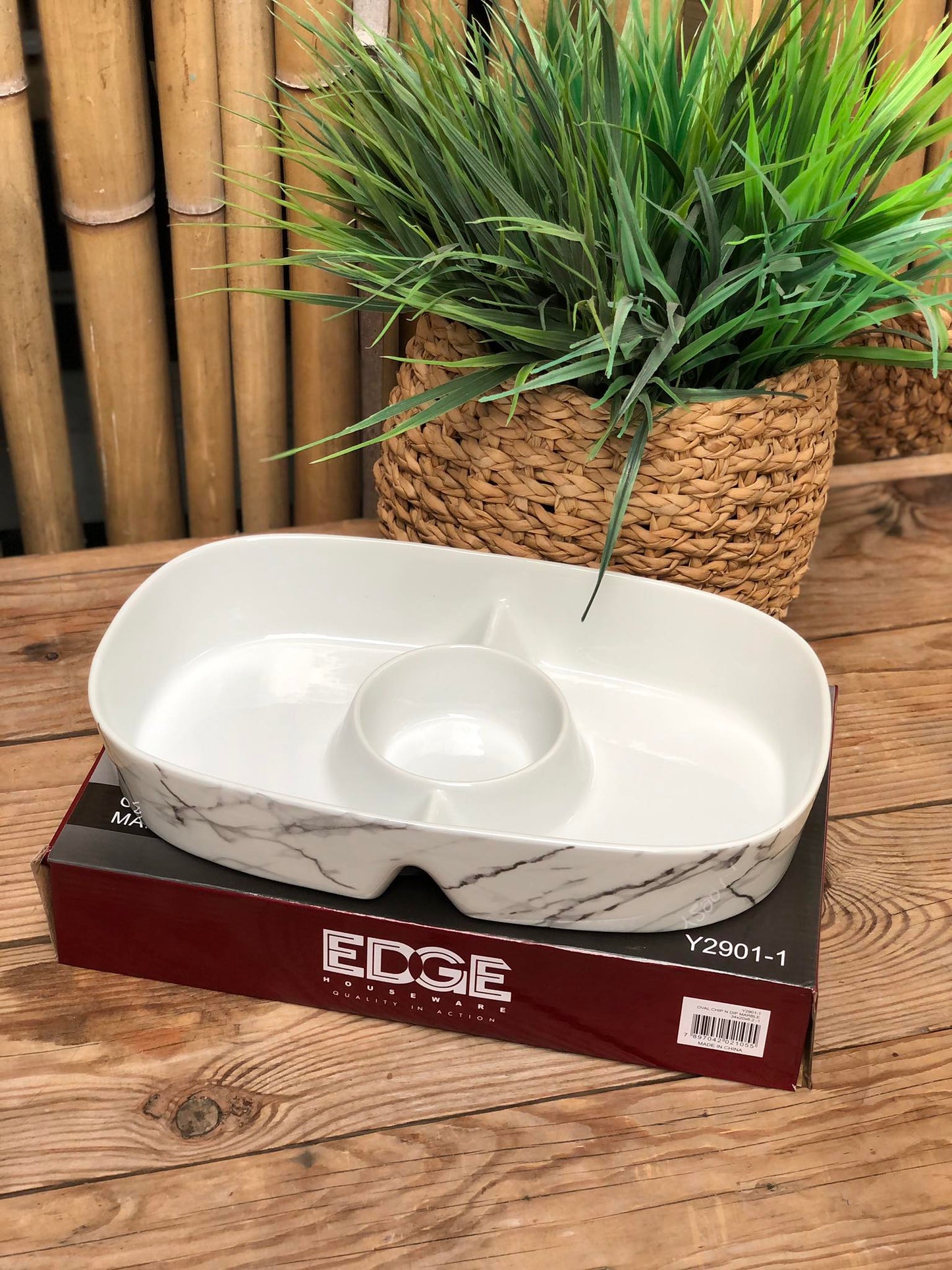Oval Chip N Dip Marble 34x21x6.5 inch