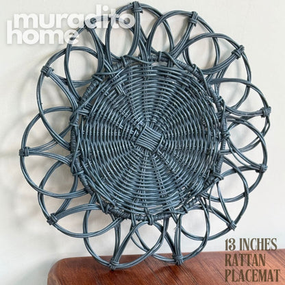 MURADITOHOME Local Rattan Placemats 13.5 inches Native