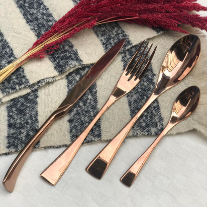 Greta 4 pcs Matte Polish Cutlery Set ( Spoon, Fork, Knife & Teaspoon )