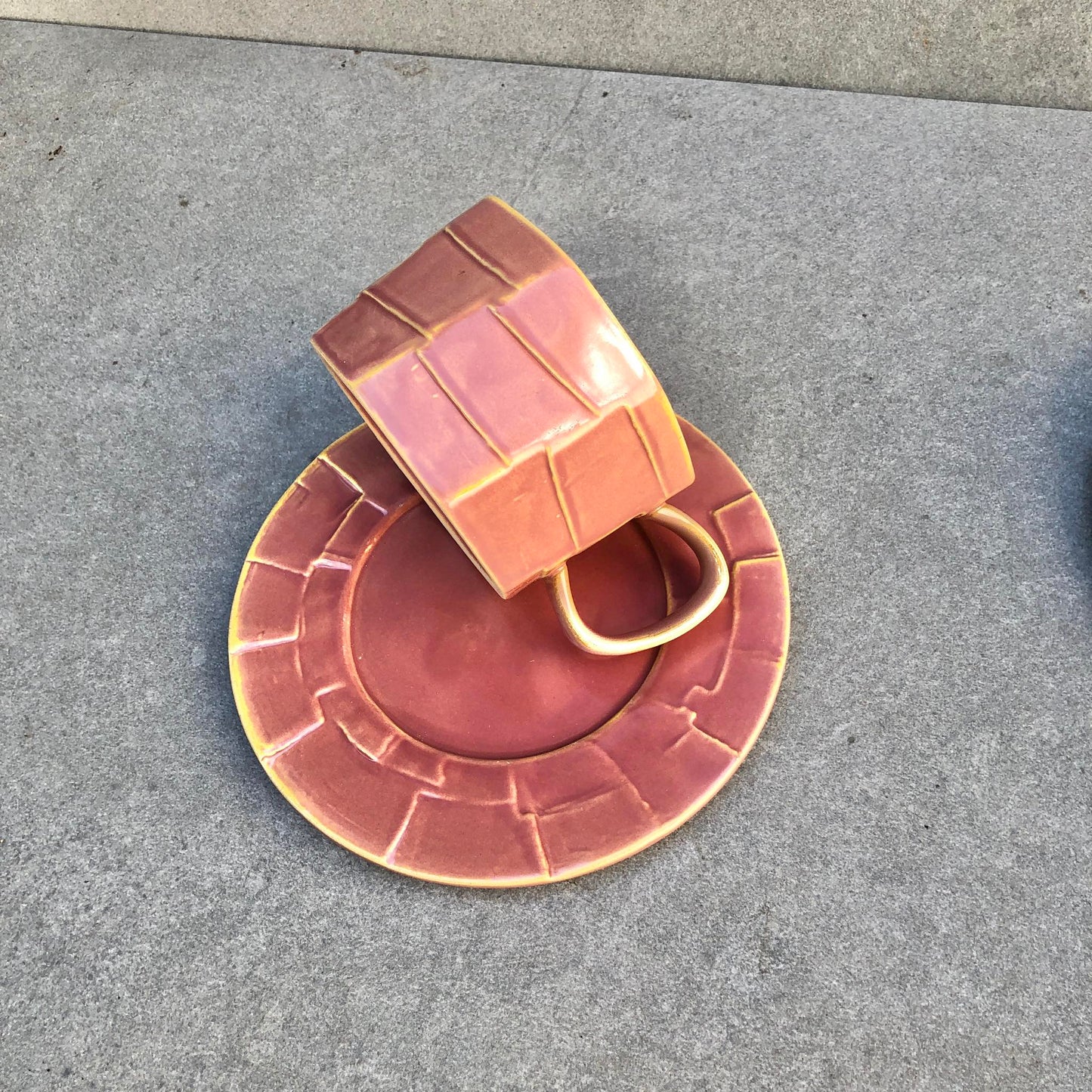 Garnet Ceramic Cup and Saucer 300 ml