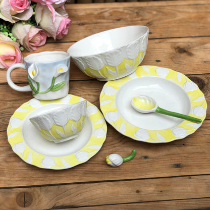 Maria Yellow Ceramic Dinnerware Collection