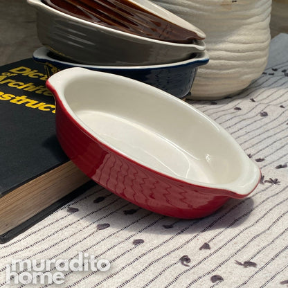 MURADITOHOME Kasure Ceramic Oval Baking Dish Collection