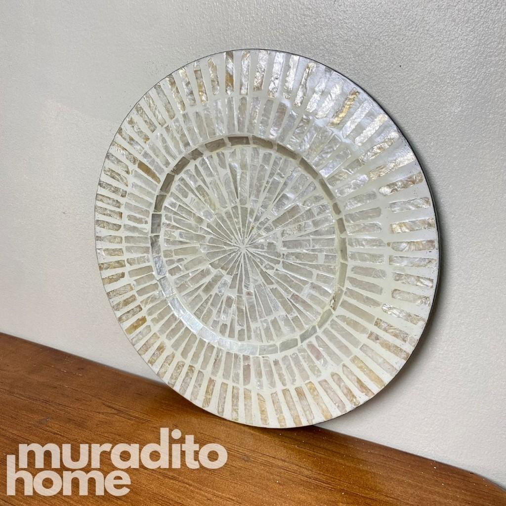 MURADITOHOME Joselita Mother of Pearl Placemat 13"