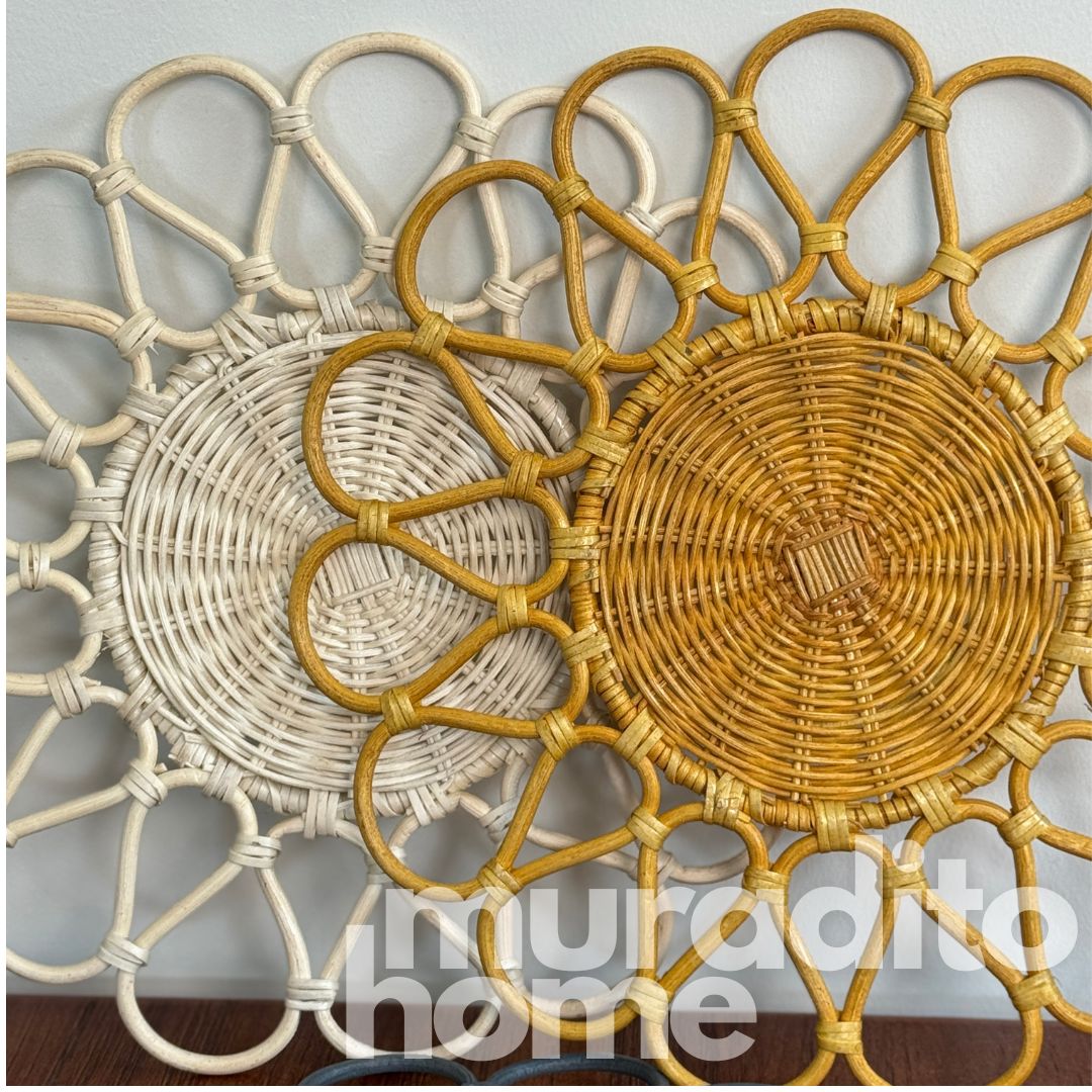 MURADITOHOME Local Rattan Placemats 13.5 inches Native