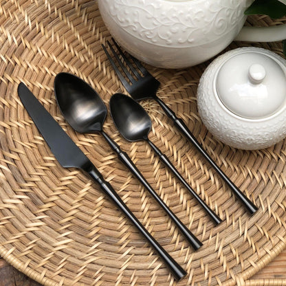 Claudette 4 pcs Matte Polish Cutlery Set ( Spoon, Fork, Knife & Teaspoon )