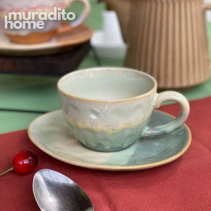 MURADITOHOME Juroji Ceramic Cup and Saucer 250 ml