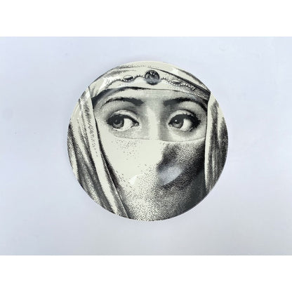 Fornasetti plates porcelain Plate salad plate 8" and 10" Black and white w/hook Batch 1