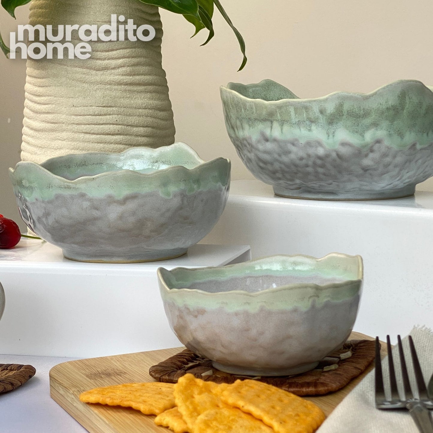 MURADITOHOME Frysta Porcelain Bowl Collection