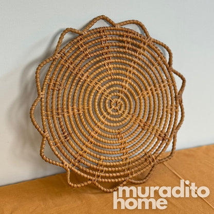 MURADITOHOME Luntian, Marikit & Tala  Local Rattan Placemats 13 inches Native