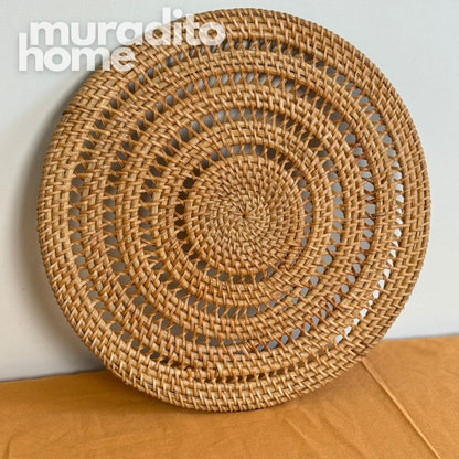 MURADITOHOME Luntian, Marikit & Tala  Local Rattan Placemats 13 inches Native