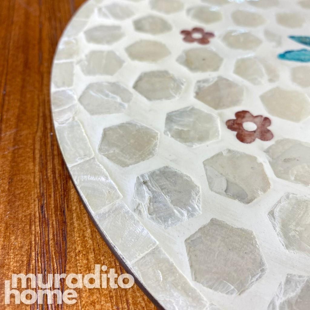 MURADITOHOME Ramil Mother of Pearl Placemat 13"