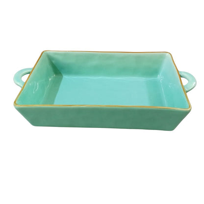 Ceramic Serving Dish with Handle 15x8x3 inches