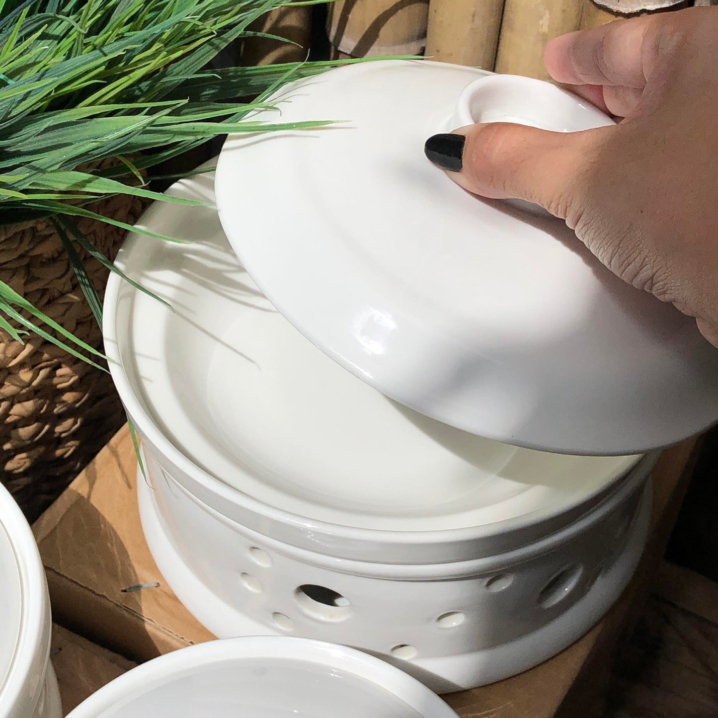 Ceramic Stew Pot w/ Lid
