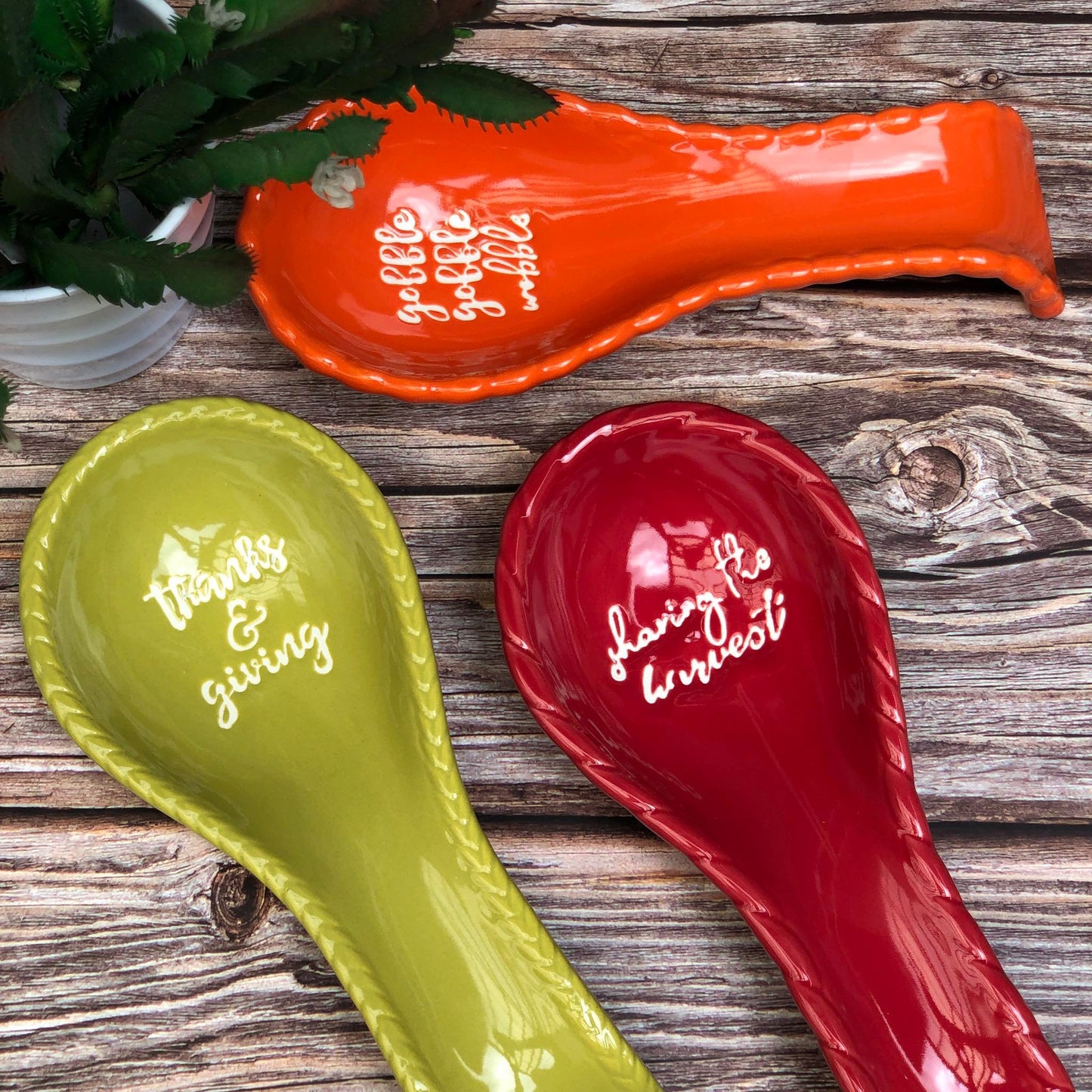 Ceramic Spoon Rest 8.5x4x1.5 inch