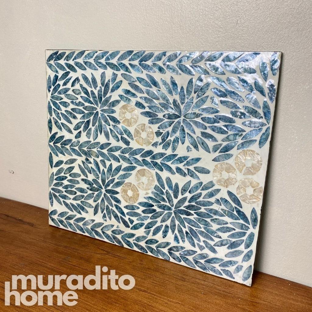 MURADITOHOME Eustaquia Mother of Pearl Placemat 15.5X13"