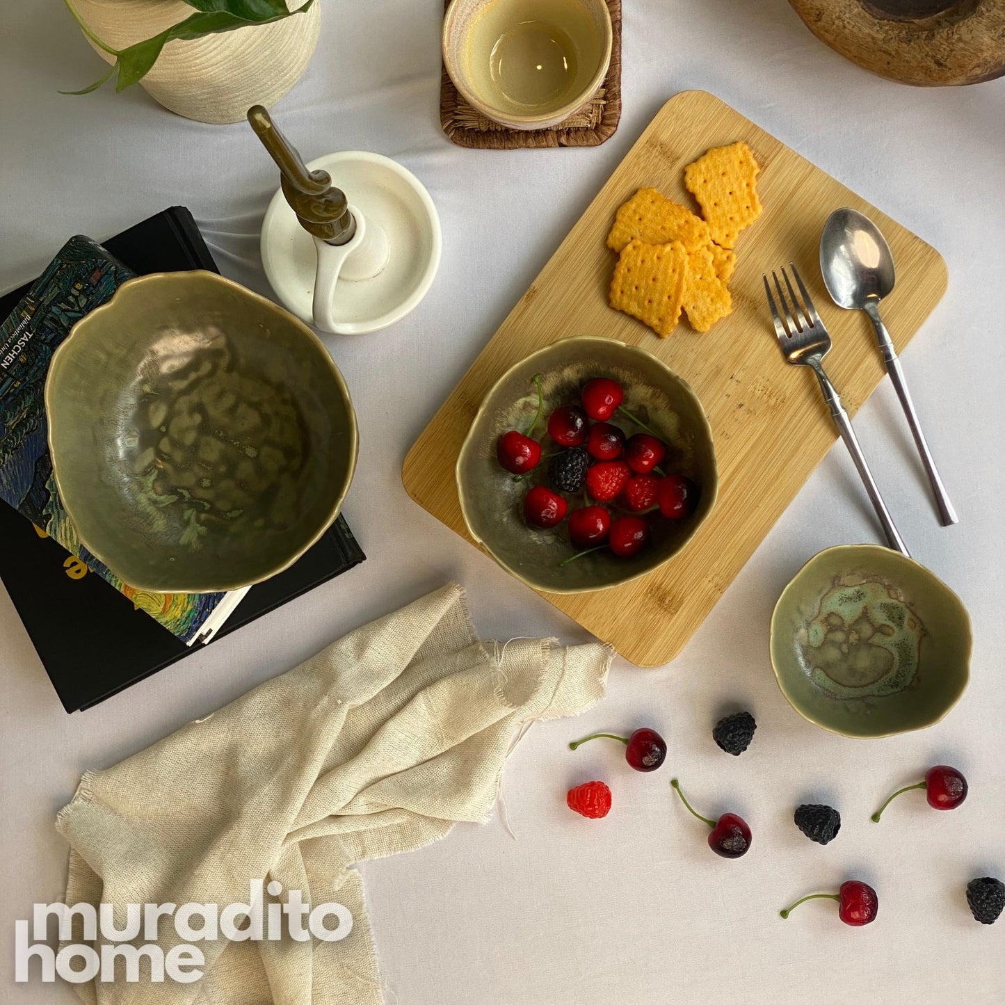 MURADITOHOME Lustra Porcelain Bowl Collection