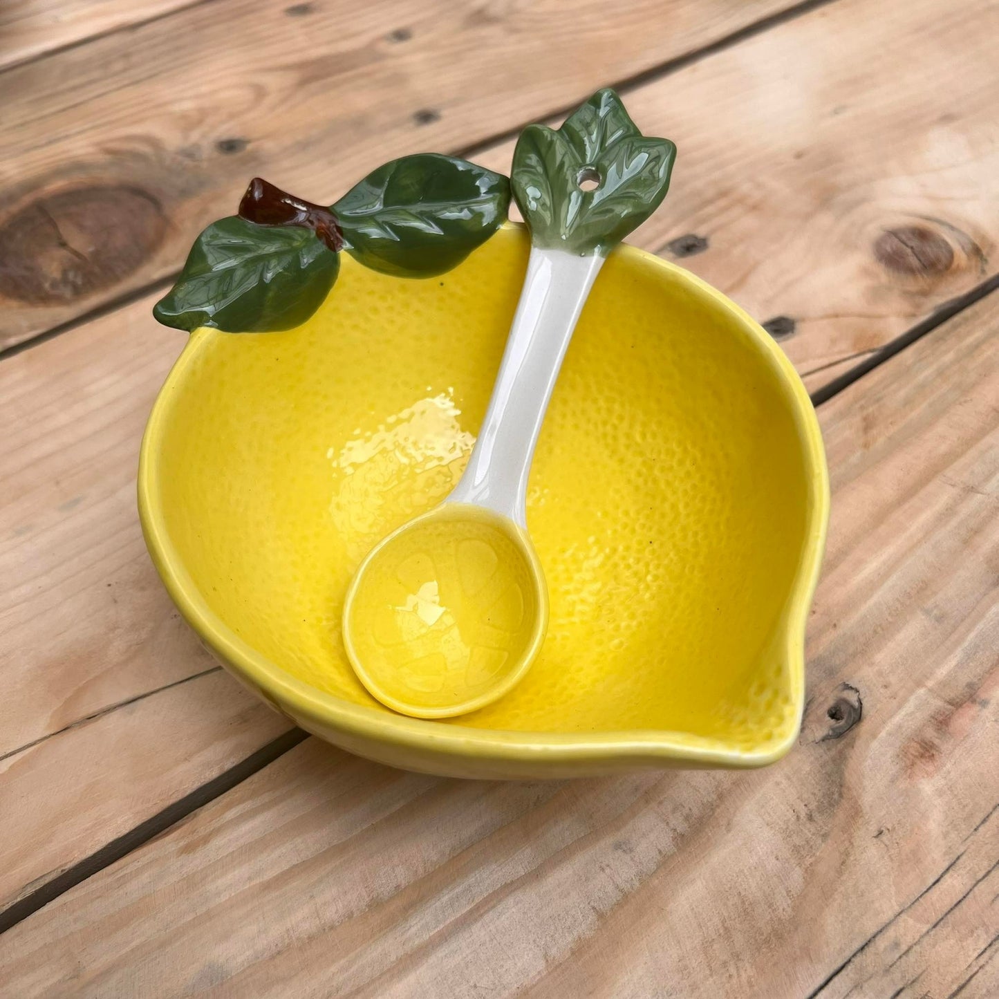 Fruit Ceramic Cereal Bowl with Teaspoon