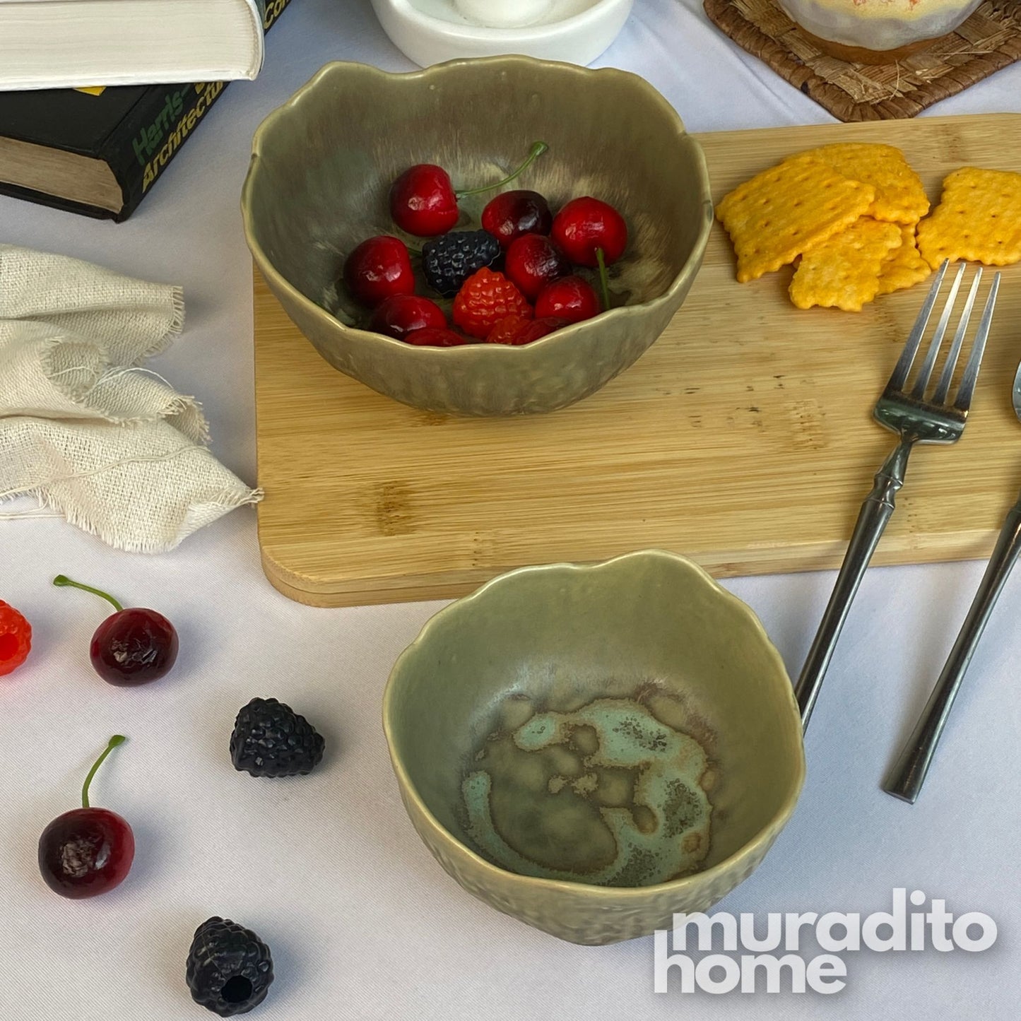 MURADITOHOME Lustra Porcelain Bowl Collection