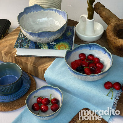 MURADITOHOME Facetra Porcelain Bowl Collection