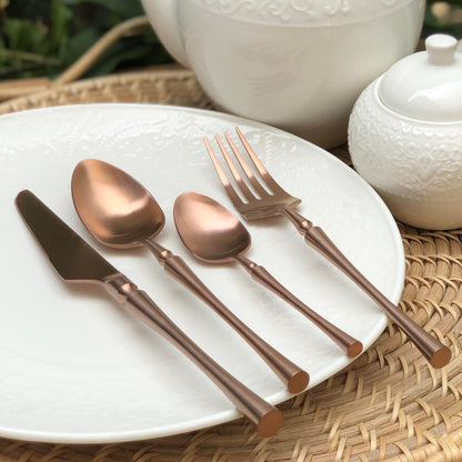 Claudette 4 pcs Matte Polish Cutlery Set ( Spoon, Fork, Knife & Teaspoon )