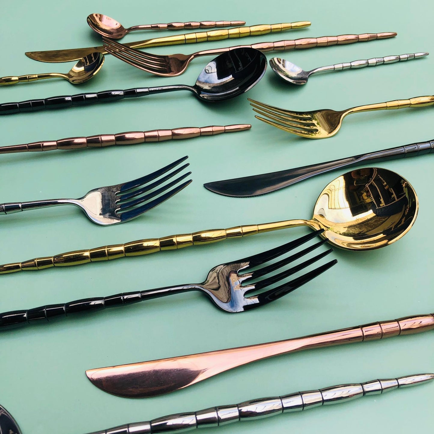 Lucille 4 pcs Matte Polish Cutlery Set ( Spoon, Fork, Knife & Teaspoon )
