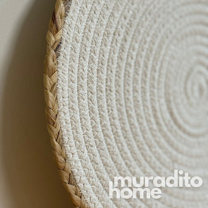 MURADITOHOME Crisanto & Luningning Water Hyacinth with Cotton Cloth 13 inches