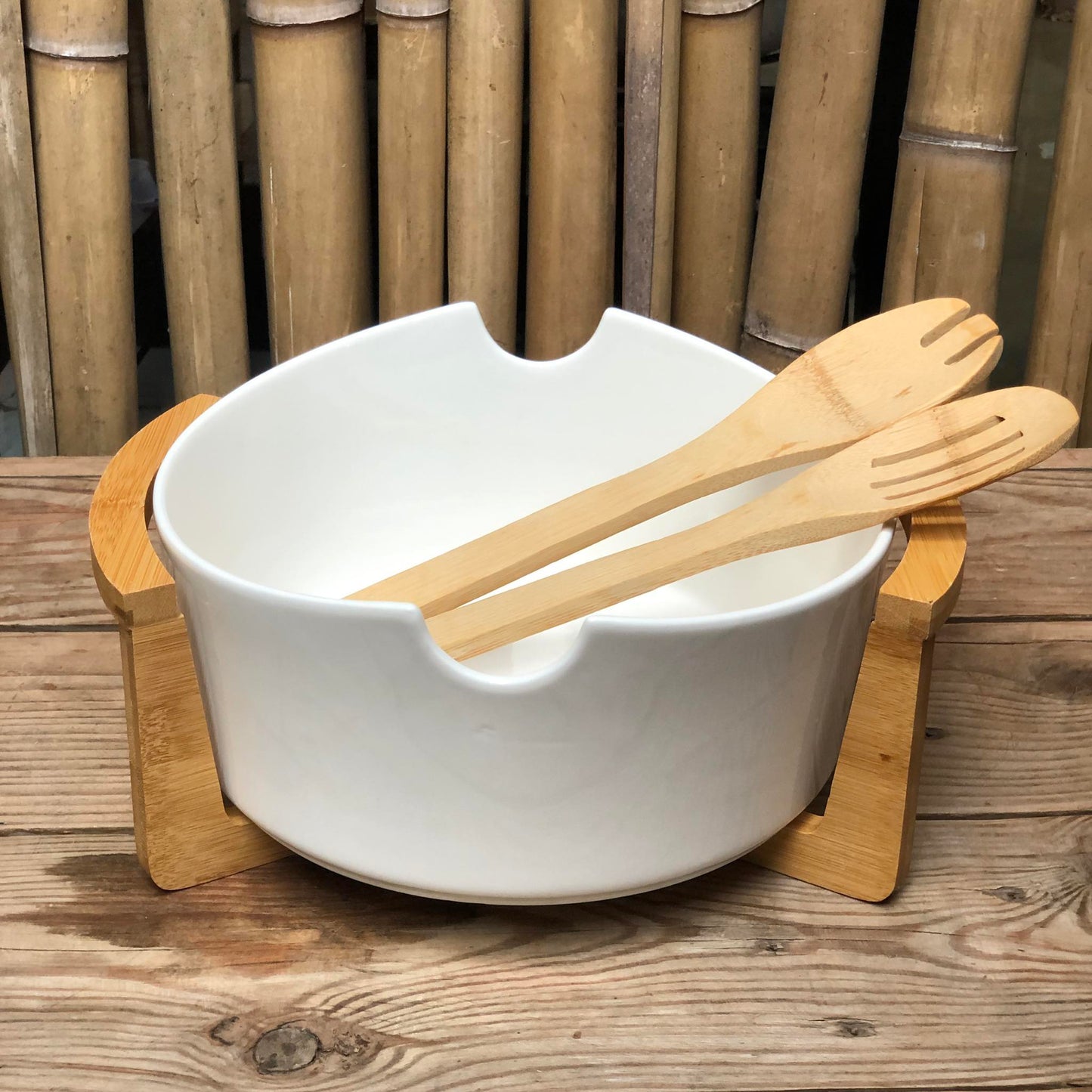 Ceramic Salad Bowl 10x8.75x4 inch w/ Box