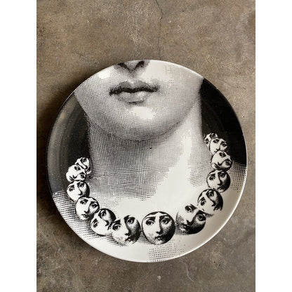 Fornasetti plates porcelain Plate salad plate 8" and 10" Black and white w/hook Batch 1