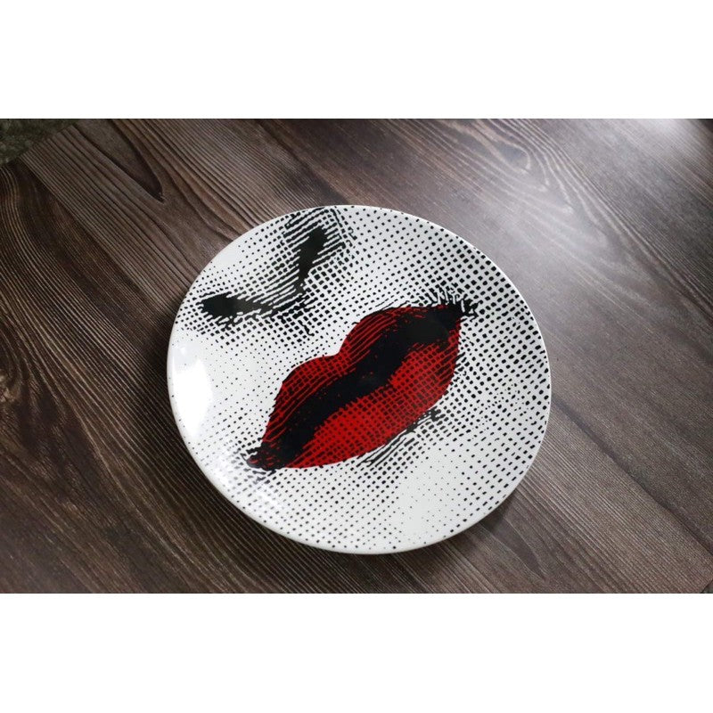 Fornasetti plates porcelain Plate salad plate 8" and 10" Black and white w/hook Batch 1