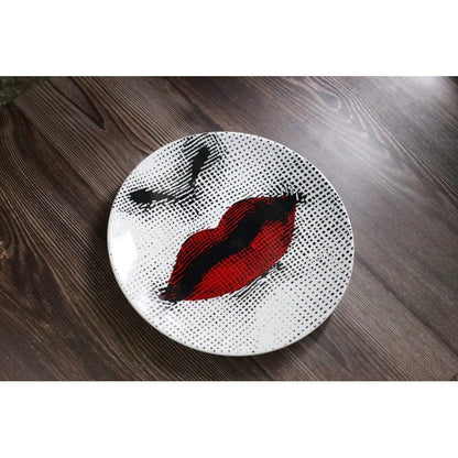 Fornasetti plates porcelain Plate salad plate 8" and 10" Black and white w/hook Batch 1