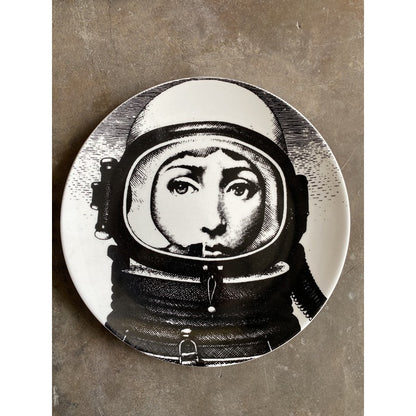 Fornasetti plates porcelain Plate salad plate 8" and 10" Black and white w/hook Batch 1